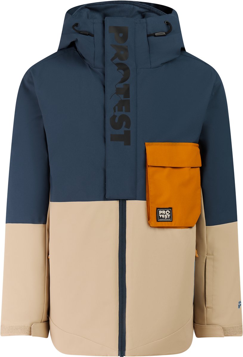 Protest PRTDylans Skijas Jongens Waterkolom 10K Skipasvak Winterjas Marineblauw