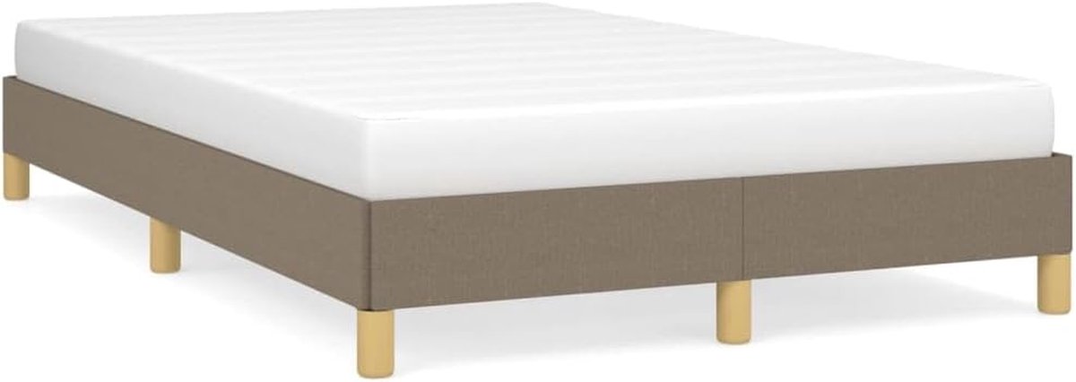 Bedframe stof - Ledikant frame - Goede nachtrust - Stabiele steunpoten - 120 x 190 cm - Taupe