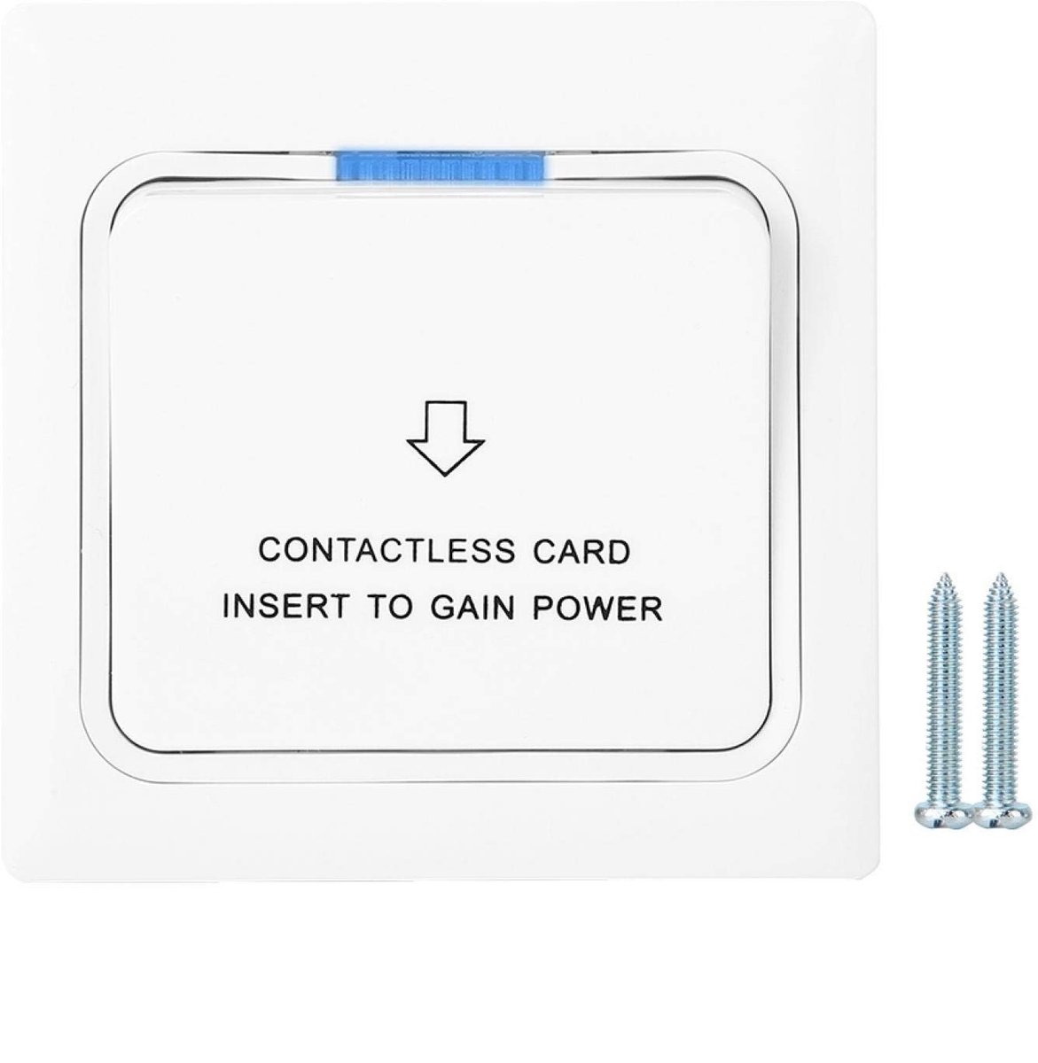 Dailygoods - Power Key Card Sensor - Elektriciteitsherkenning - Energiebesparing - Wit - Schakelpaneel - Geschikt voor Hotels - 86x86mm