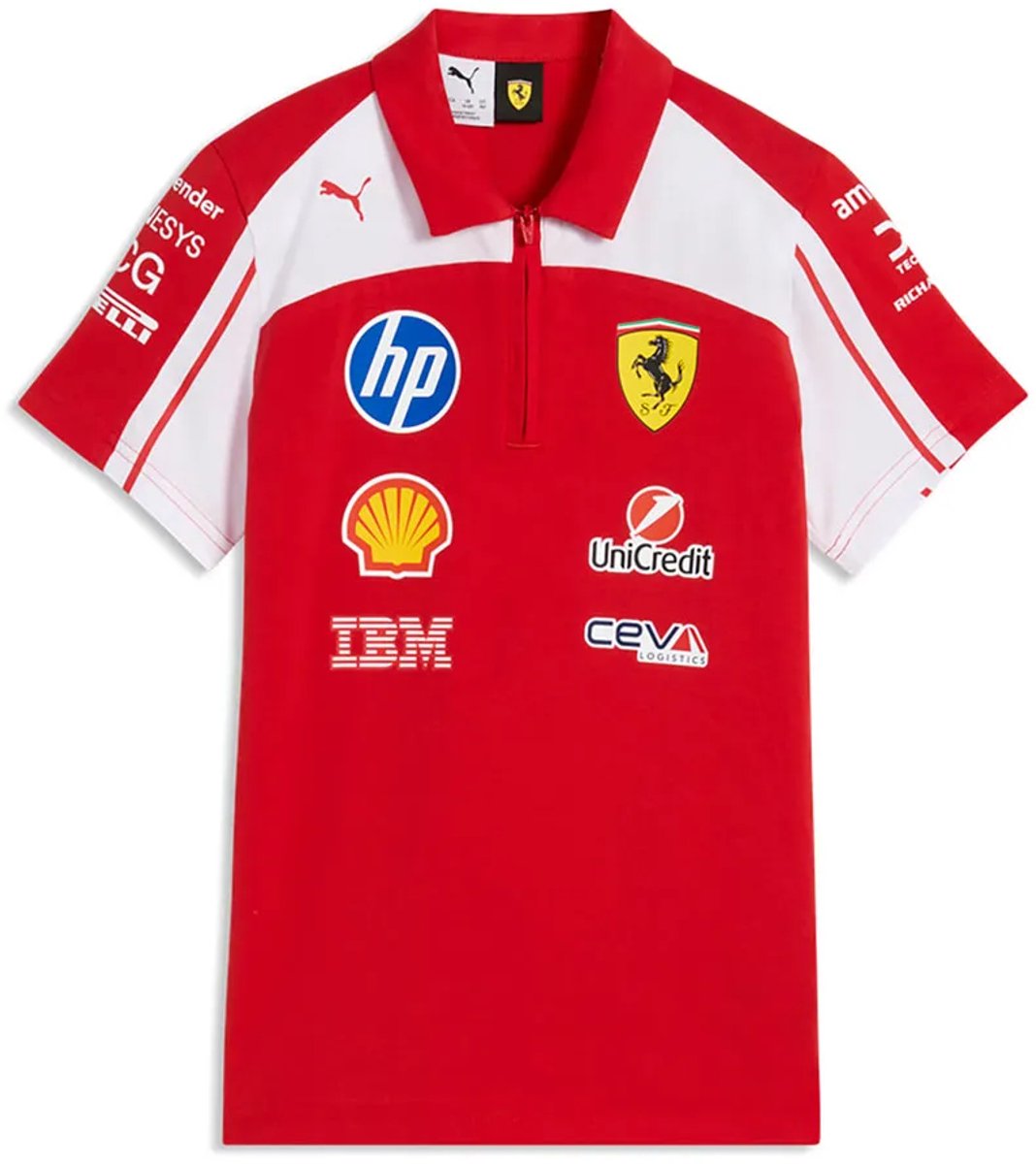 Puma Sf Ferrari Replica Korte Mouw Poloshirt 15-16 Years Kinderen Rood