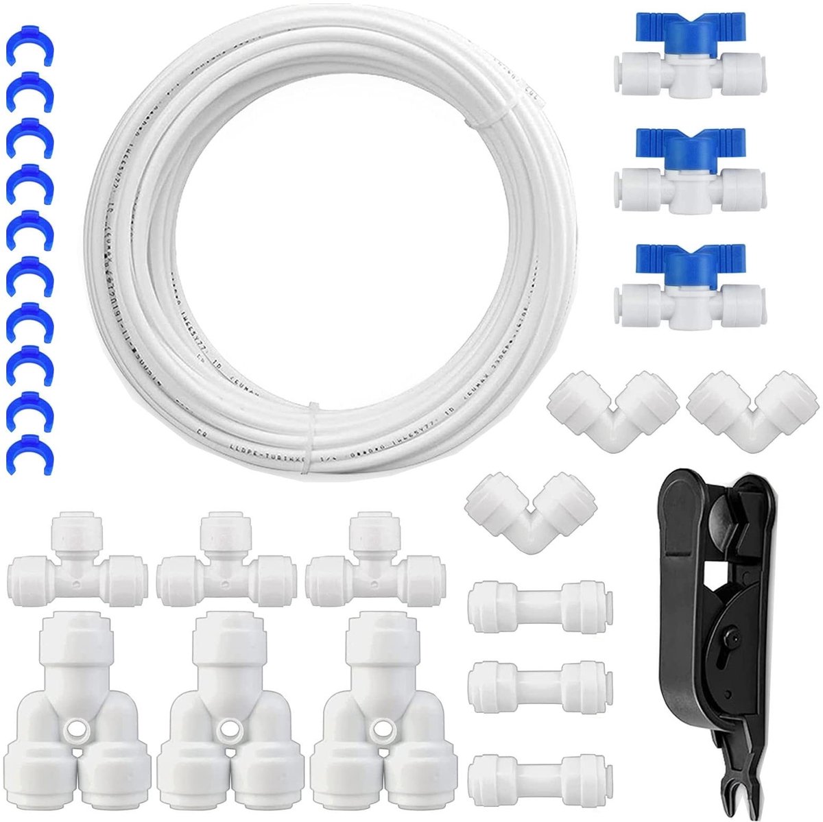 Solidchoice - Dailygoody - Aansluitset voor waterfilter - 10 meter - Snelle installatie - Wit - Universeel geschikt voor koelkast - Voedselveilig materiaal - Ideaal...