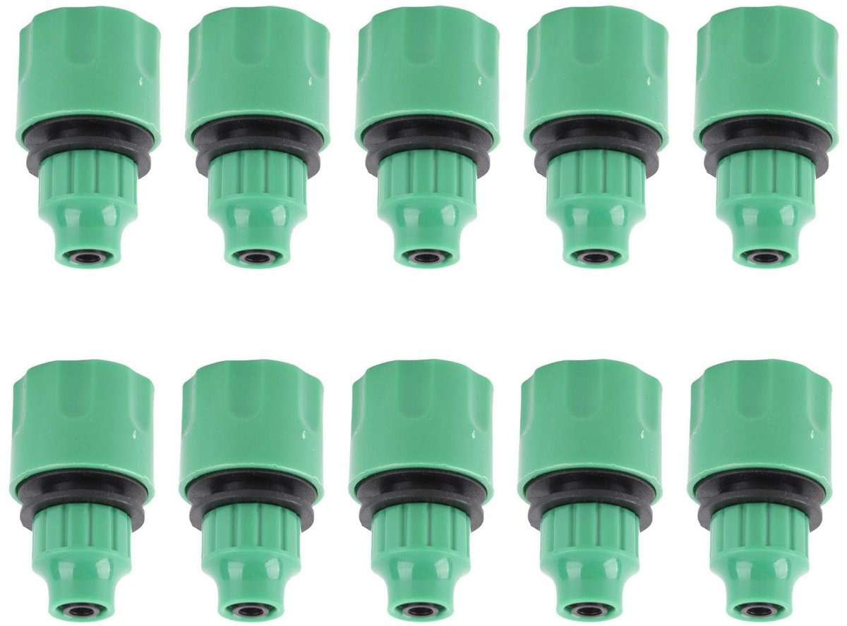 Dailygoods- Tuinslangconnector 10PCS - Plastic Tuin Wateraansluiting - Snelle Verbinding - Roestvrij - Duurzaam - Stabiliteit met Driehoek Bevestiging - Tuinslangkoppeling