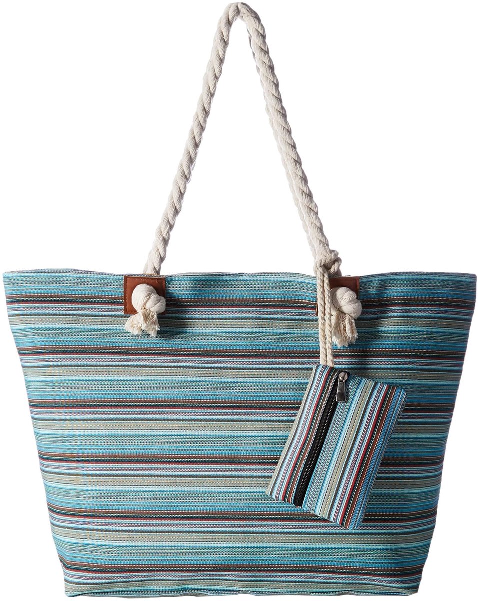Dailygoods - Ruime Strandtas XXL voor Dames - Badtas met Rits