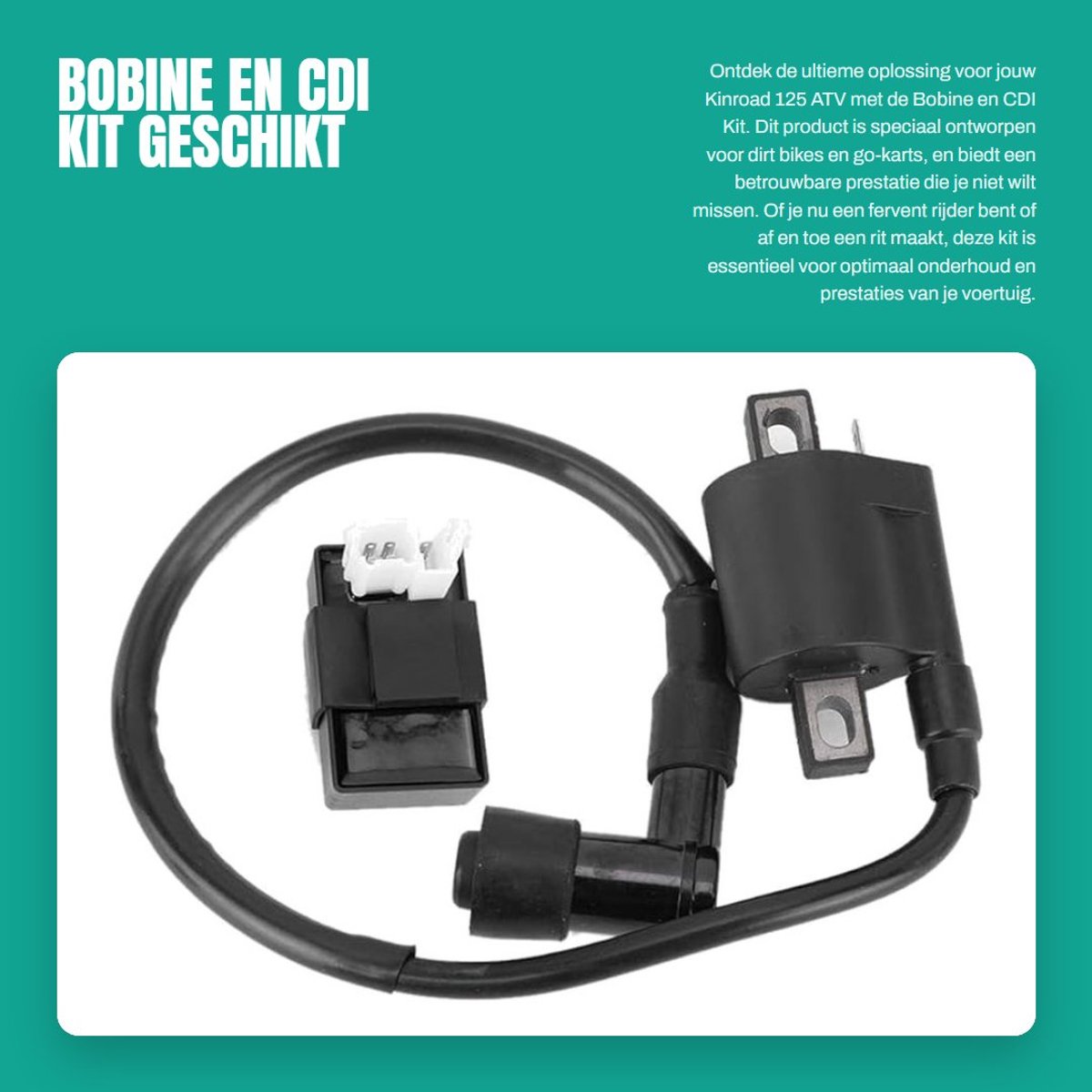 Dailygoods- Bobine - CDI Kit - Geschikt voor Kinroad 125 - ATV - Go Kart - Dirt Bike - Hoogwaardige prestaties