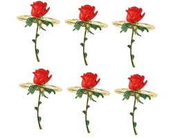 Dailygoods - ARFUKA Servetringen, servetringen, servetringen, servetgespen voor tafeldecoraties, bruiloft, diner, feest, doe-het-zelf decoratie, 6 stuks