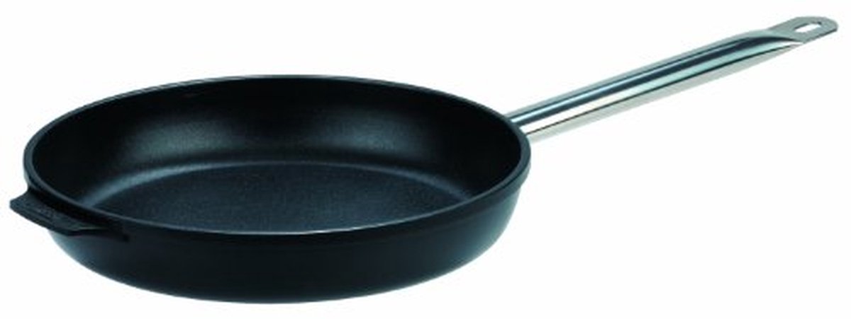 Titanium Braadpan Gastro Pan Vetarm Koken Extra Sterke Bodem 32 cm Zwart