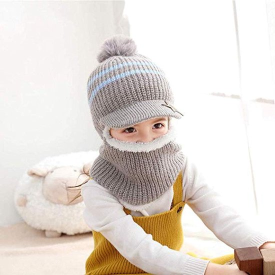 Baby Wintermuts - Kinder Sjaal - Buiten Spelen - 3-in-1 Ontwerp - 1-5 Jaar - Grijs — afbeelding 4