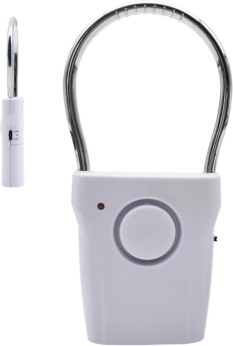 Deuralarm - Veiligheidsapparaat - Ongeautoriseerd binnendringen - Vibratiesensor - 15x7.7x3.2 cm - Wit