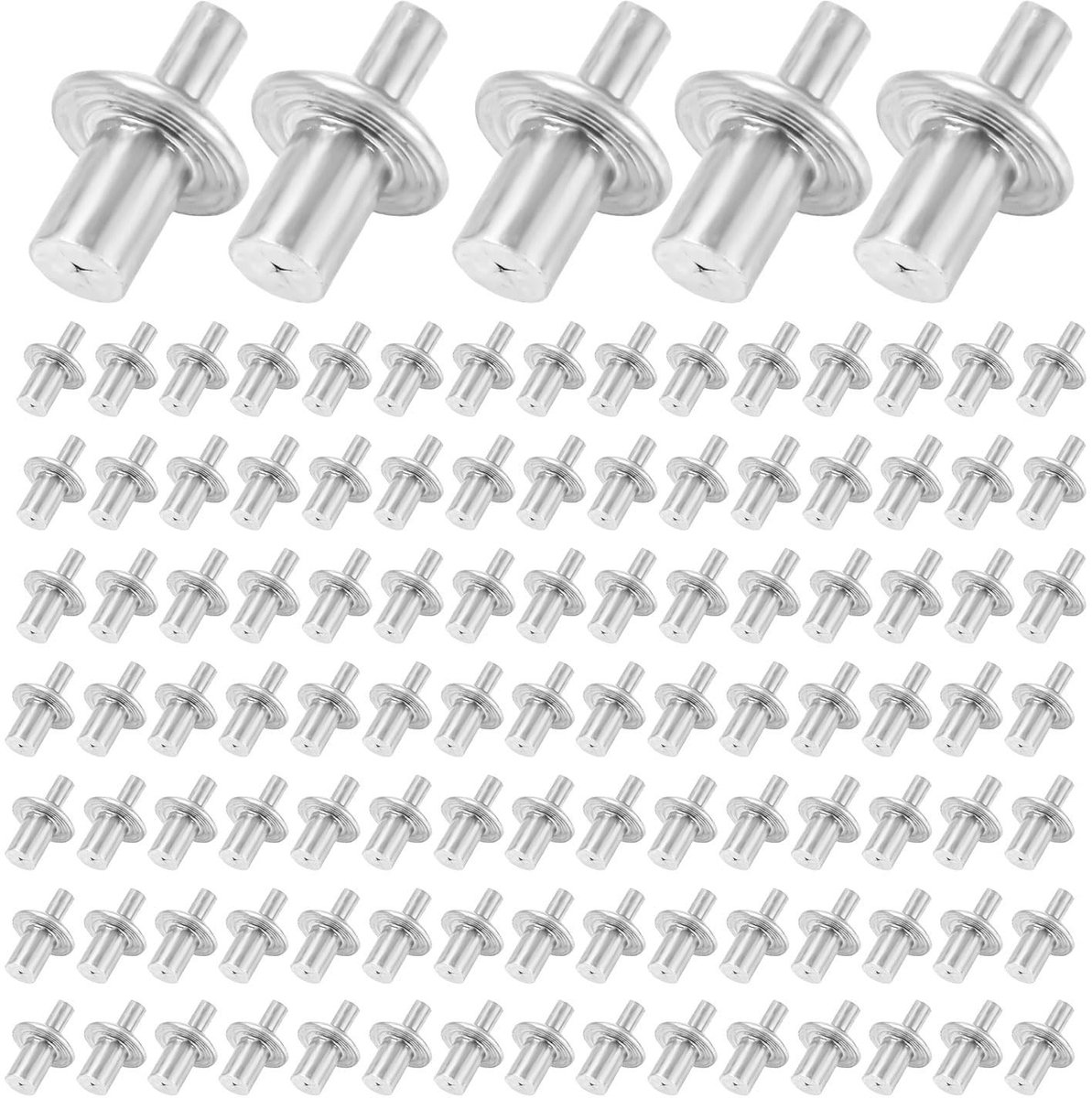 Dailygoods - 100 Stuks Aluminium Hamerslagnagels met Ronde Kop
