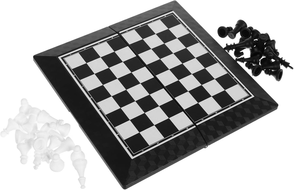Schaakbord Set - Reis Schaken - Educatief Spel - Opvouwbaar Ontwerp - 20x20x1.2cm - Multi