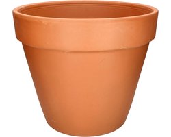 Bloempot Terracotta - Pot met Rand - Planten Buiten - Ademende Wand - Diameter 43 cm - Terracotta