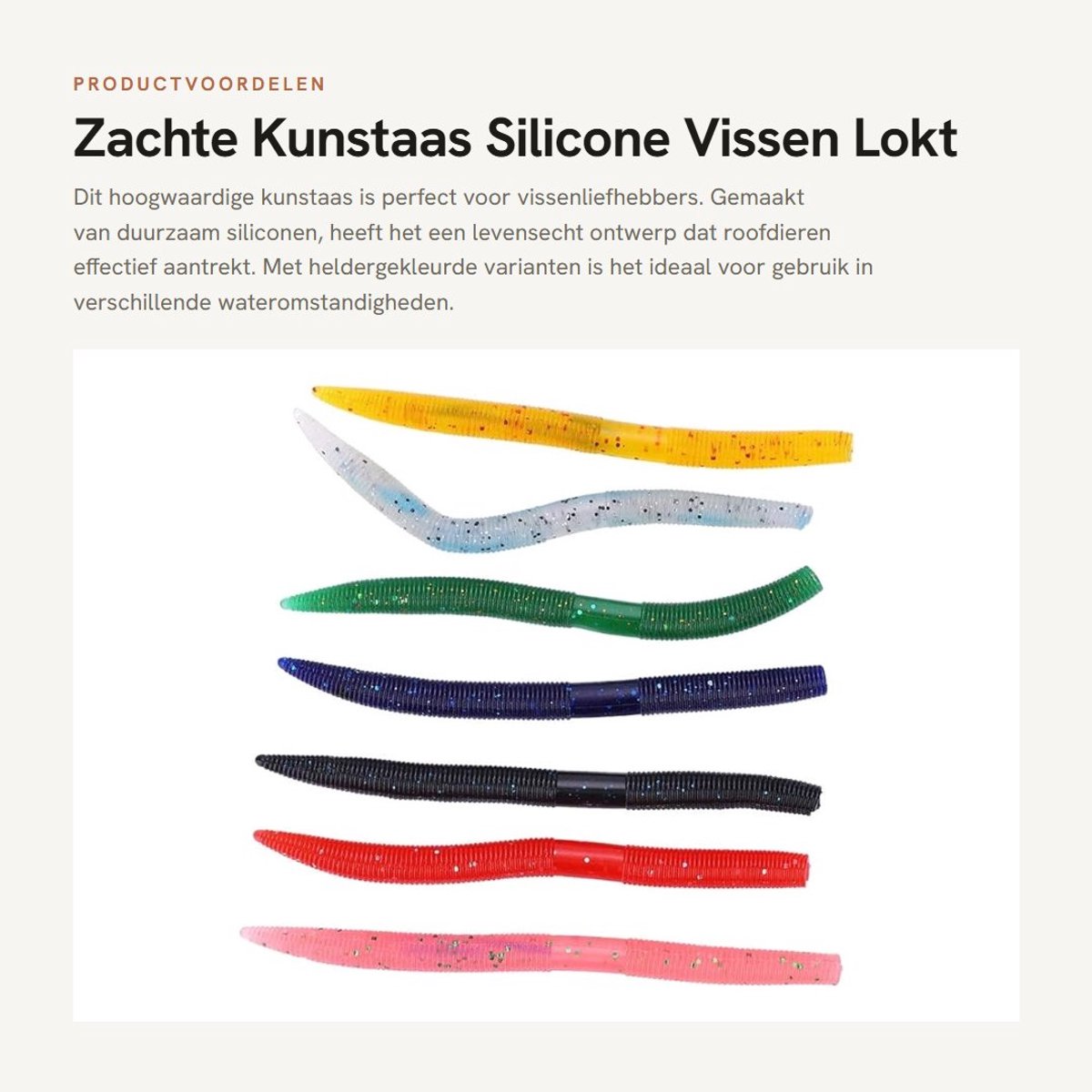 Dailygoods- Siliconen Vissenlokker 13,5 Cm - Lichtgewicht Kunstaas - Duurzaam en Zacht - Levensecht Ontwerp - Heldere Kleuren - Effectief voor Roofvis