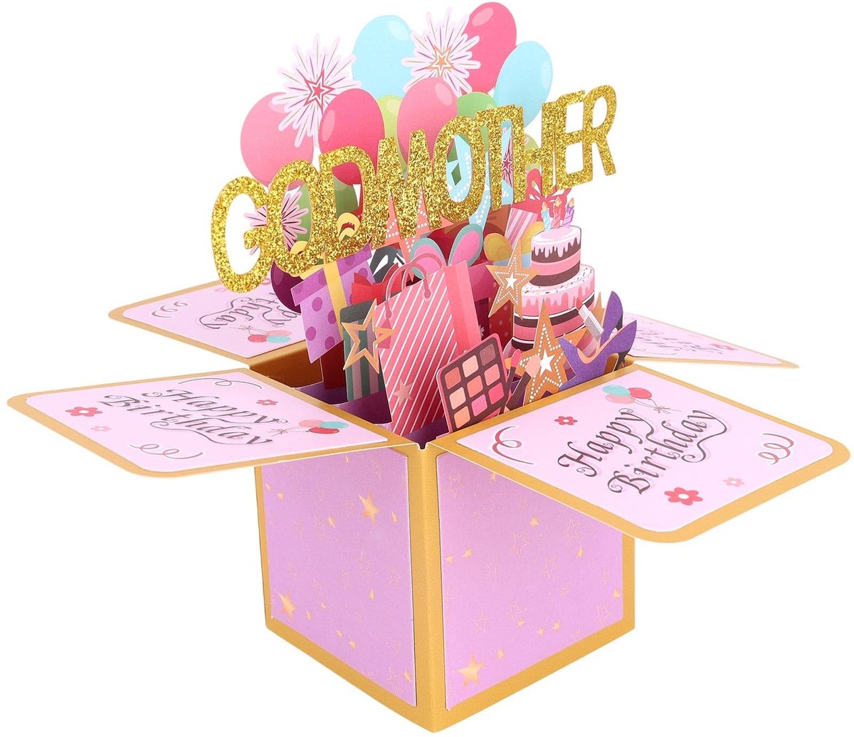 Dailygoods - Pop-Up Verjaardagskaart - Creatieve 3D Ballonnen met Envelop