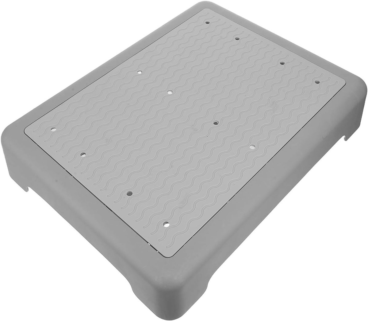Douchekruk - Antislip kruk - Veilig douchen - Geïntegreerde drainage - 43x33x8.5 cm - Lichtgrijs