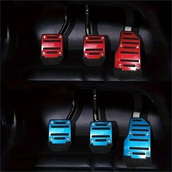 Pedaal Bekleding - Auto Pedalen - Veiliger Rijden - Antislip Oppervlak - Automatische Transmissie - Rood — afbeelding 3