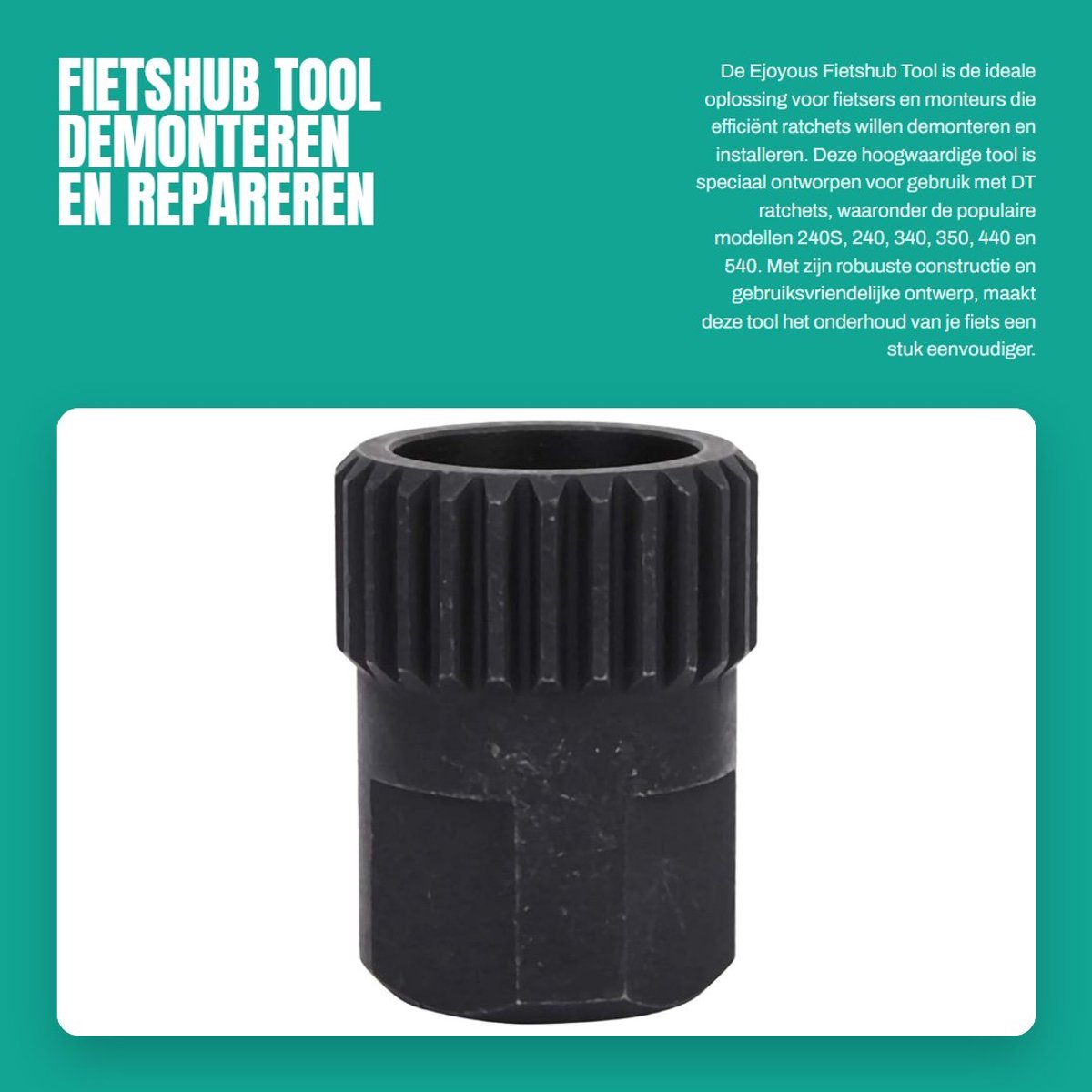 Dailygoods- Naven Sleutel Hoogwaardige Staal - Fietsnaaf Ontmanteling - Compatibel met DT 240S/240/340/350/440/540 - Lichtgewicht - Eenvoudig in Gebruik - Fietshubtool