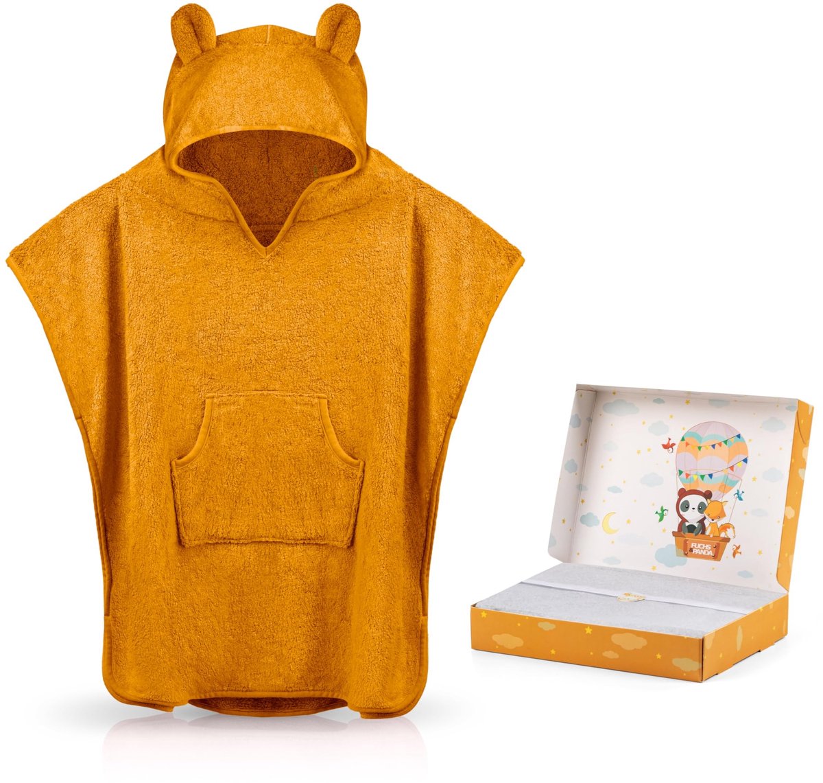 Dailygoods- Badponcho Kinderen Extra Warm - Badponcho Baby - Handdoek Poncho - Capuchonhanddoek - Badjas Kinderen - 100% Bamboe
