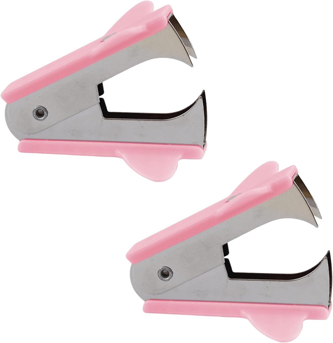 Nietmachine Verwijderaar - Ontnieter Gereedschap - Nietjes Verwijderen - Slijtvast Antislip Handvat - 2 Stuks - Roze