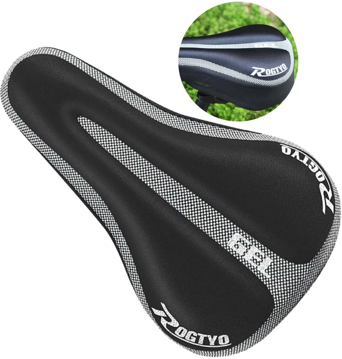 Dailygoods- Zadelhoes Schokabsorberend - Zadelhoes Waterdicht - Zadelhoes Gel - Zadelhoes voor Fiets - Zadelhoes met Reflecterende Strips - Ergonomisch Ontwerp - Fietszadel