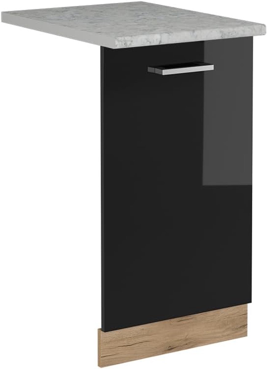 Vaatwasser Paneel Keukenfront Front Keuken Integratie Volledig Geïntegreerd 45 cm Zwart Hoogglans