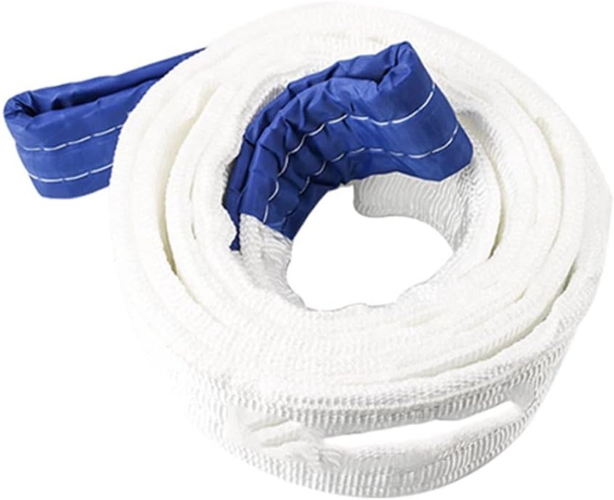 Verstelbare hijsband - Sleepband platte lussen - Laden transporteren - Meerlaags geweven polyester - Tot 5 ton - Blauw