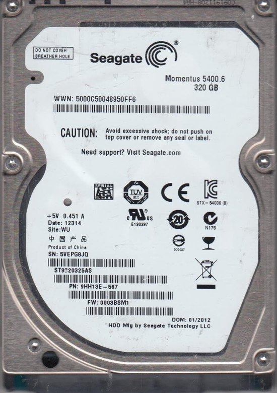 Interne Harde Schijf - Opslag Medium - Laptop Uitbreiding - Schokbestendig Ontwerp - 500 GB - Zilver — afbeelding 2