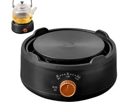 Kookplaat - Mini fornuis - Koffie verwarmen - Verstelbare temperatuur - 18 cm breed - Zwart