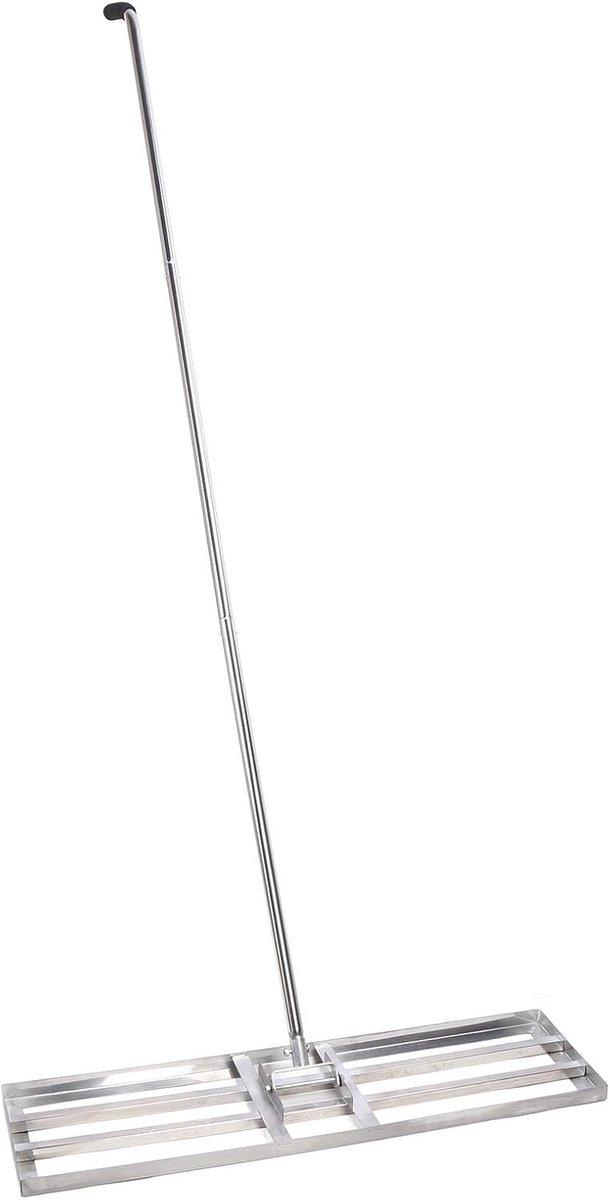 Grasnivelleerhark - Tuin egaliseren - Gazon onderhoud - Verstelbare steel - 203 cm - Zilver