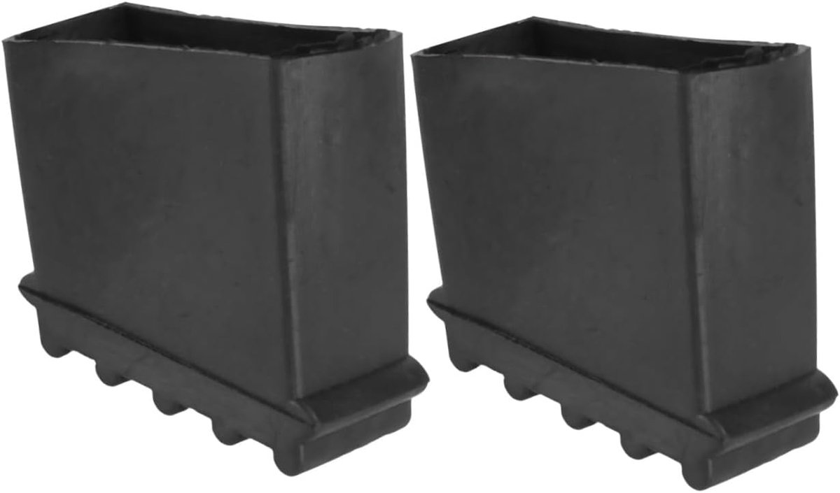 Antislip Ladder Voetbeschermers - Ladderkappen Stevig - Vloer Beschermen - Duurzaam Rubber Materiaal - 5x5x2.5cm - Zwart