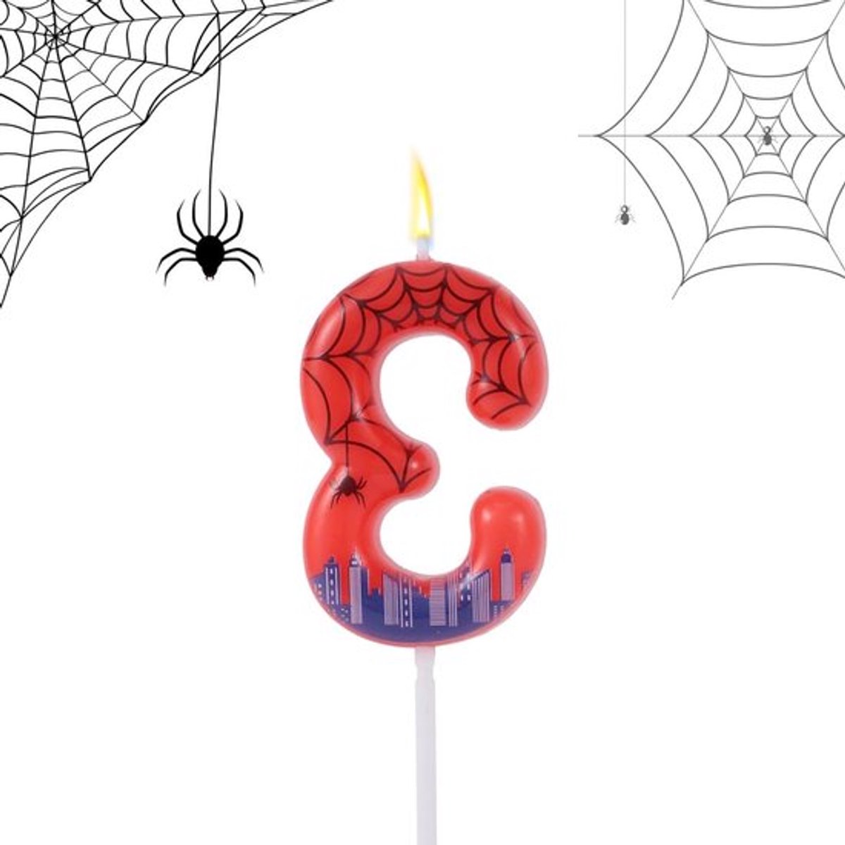Nummer Kaars in Spider Web Design voor - Allecto Plus