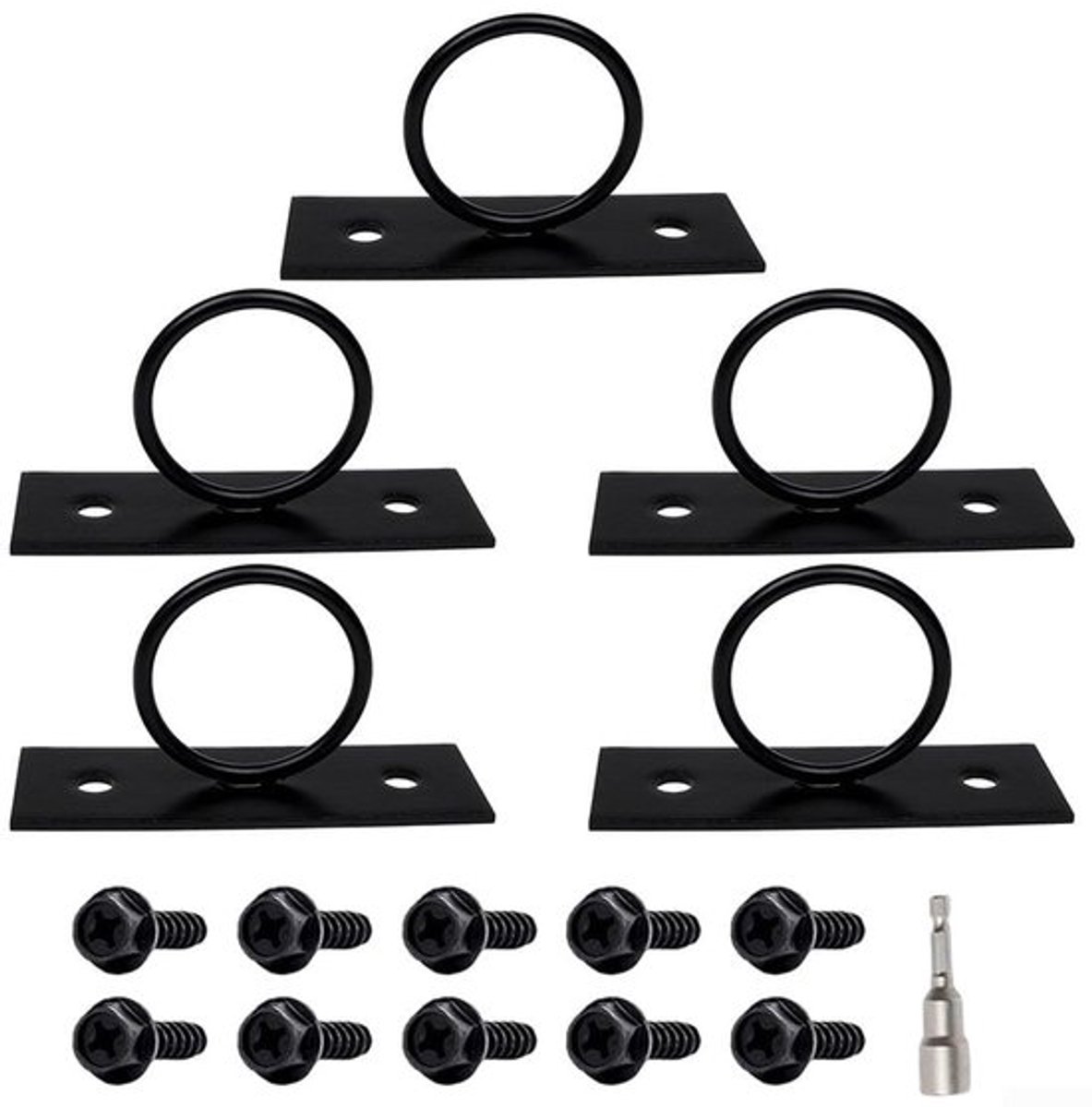 Dailygoods- Beugel Zwarte Ring Touw - Ondersteuning Haak Ringen - 304 Roestvrij