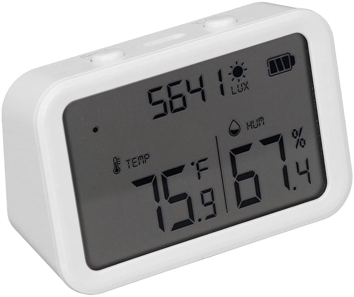Slimme Temperatuur Monitor - Luchtvochtigheid Sensor - Realtime Metingen - Wifi Connectiviteit - 10 x 9 x 5 cm - Wit