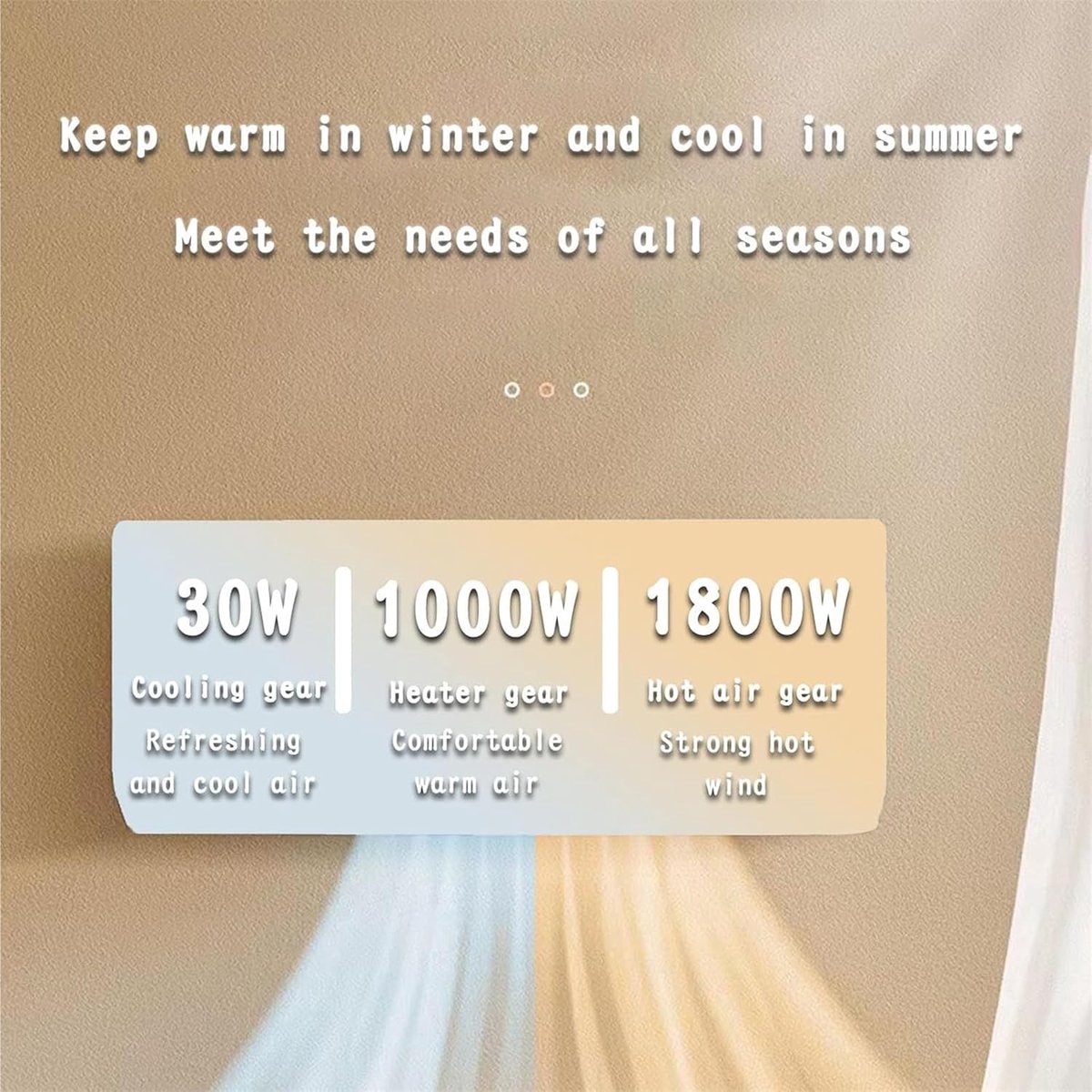 Mini Airco - Draagbare Koeler - Kamer Klimaat - Stille Werking - 8 Uur Timer - Wit — afbeelding 5