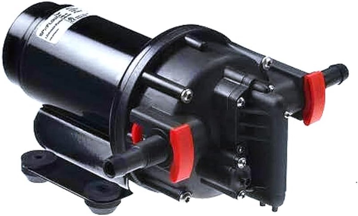 Waterpomp 12V - Drukwatersysteem - Watersport - Vijfkamer membraanpomp - 11 L/min - Zwart