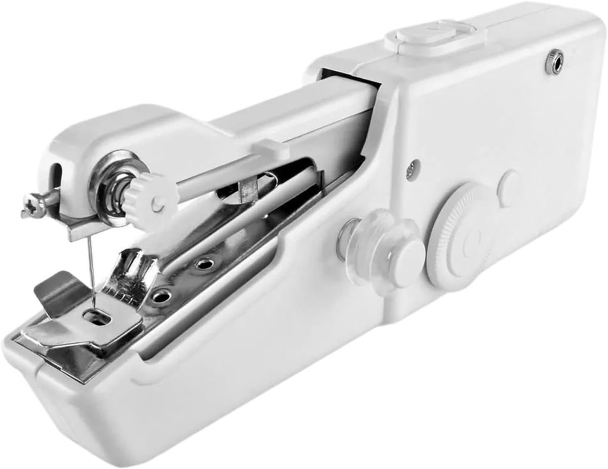 Mini Naaimachine - Draagbare Naaier - Handwerk Hobby - Compact Ontwerp - 20.5 cm - Wit