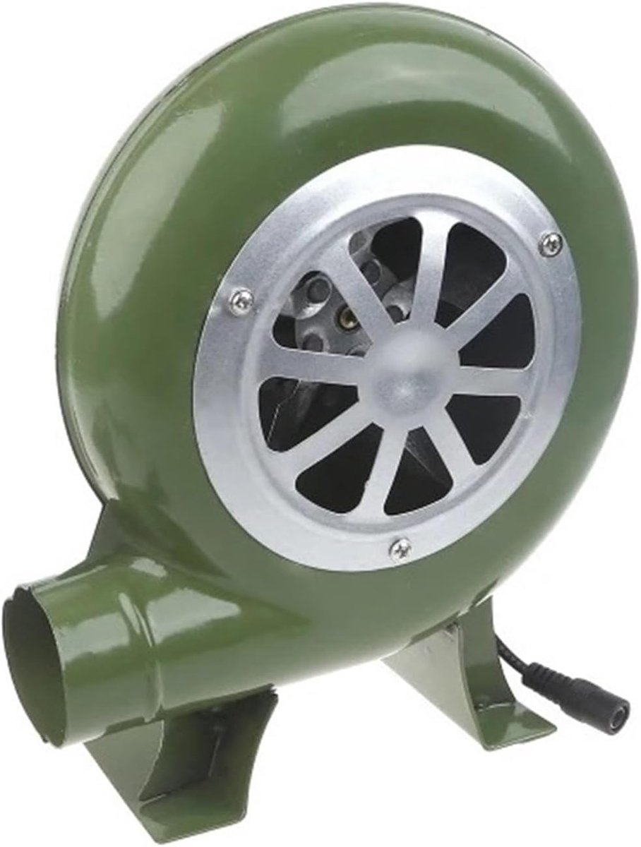 Elektrische Luchtblazer - Ventilator Starter - Snel Vuur Maken - Hoog Vermogen - 60 Watt - Groen