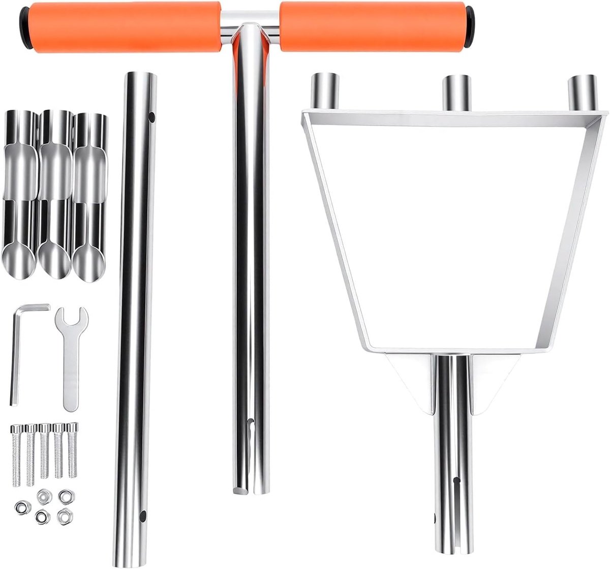 Handmatige Kernbeluchter - Gazongereedschap Bodem - Gazon Onderhoud - Roestvrijstalen Holle Tanden - 41 cm Lengte - Zilver