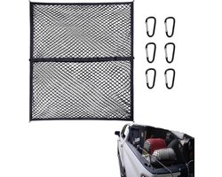 Bagagenet Auto - Kofferbaknet Organizer - Vracht Beveiligen - Verstelbaar Stretchontwerp - 100x120cm - Zwart