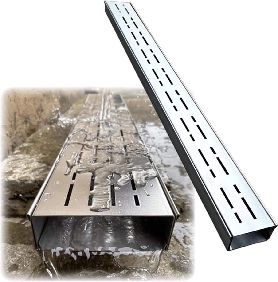 Afvoer Rooster Kit - Goot Afwatering - Overtollig Water Afvoeren - Heavy Duty Ontwerp