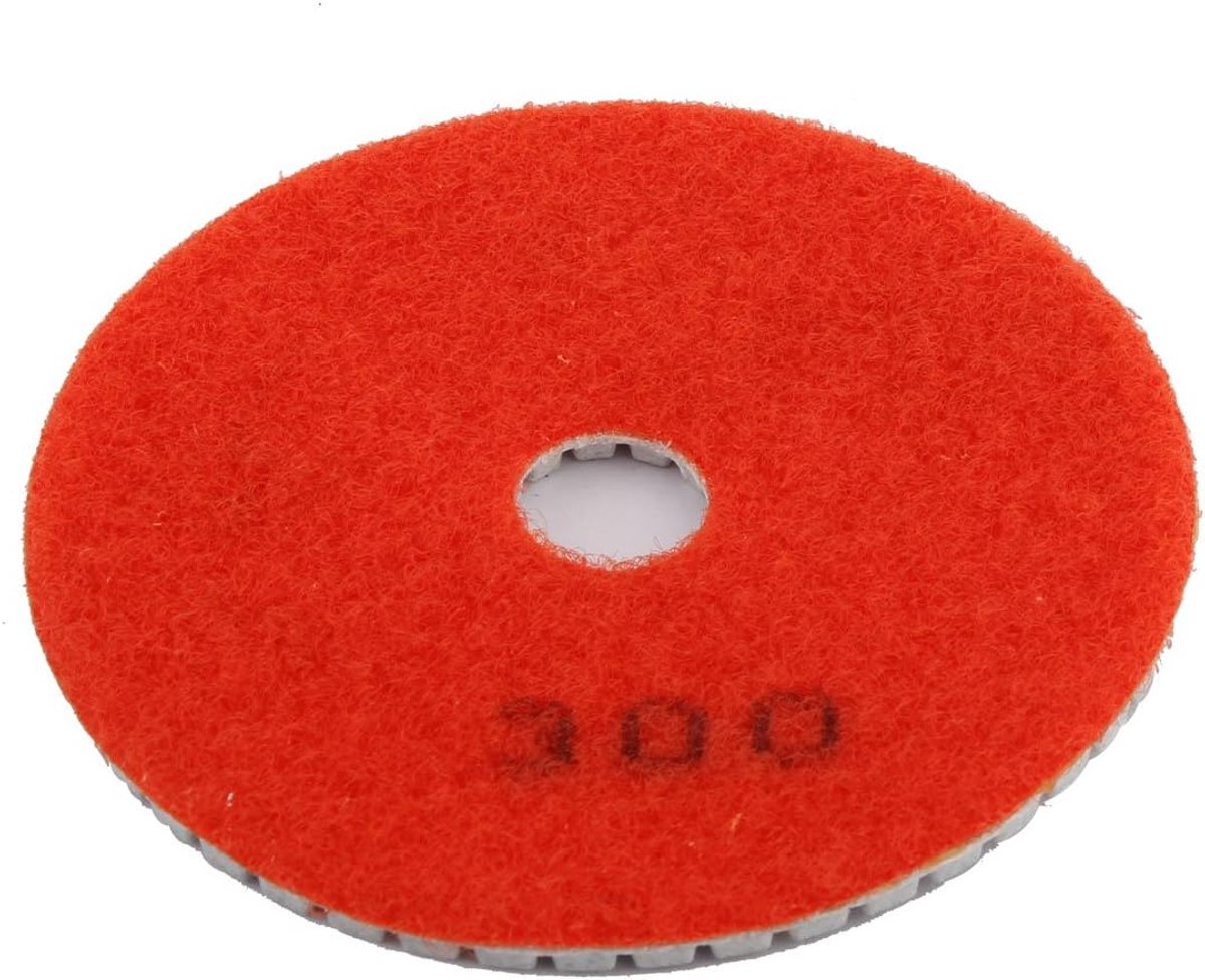Diamant Polijstpad - Schuurschijf Beton - Vlakken Polijsten - Korrel 300 - 100mm - Rood