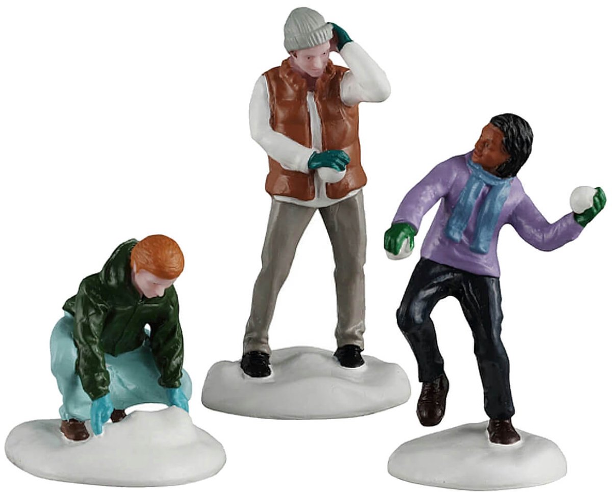 Lemax - Snowball Fight - Set van 3