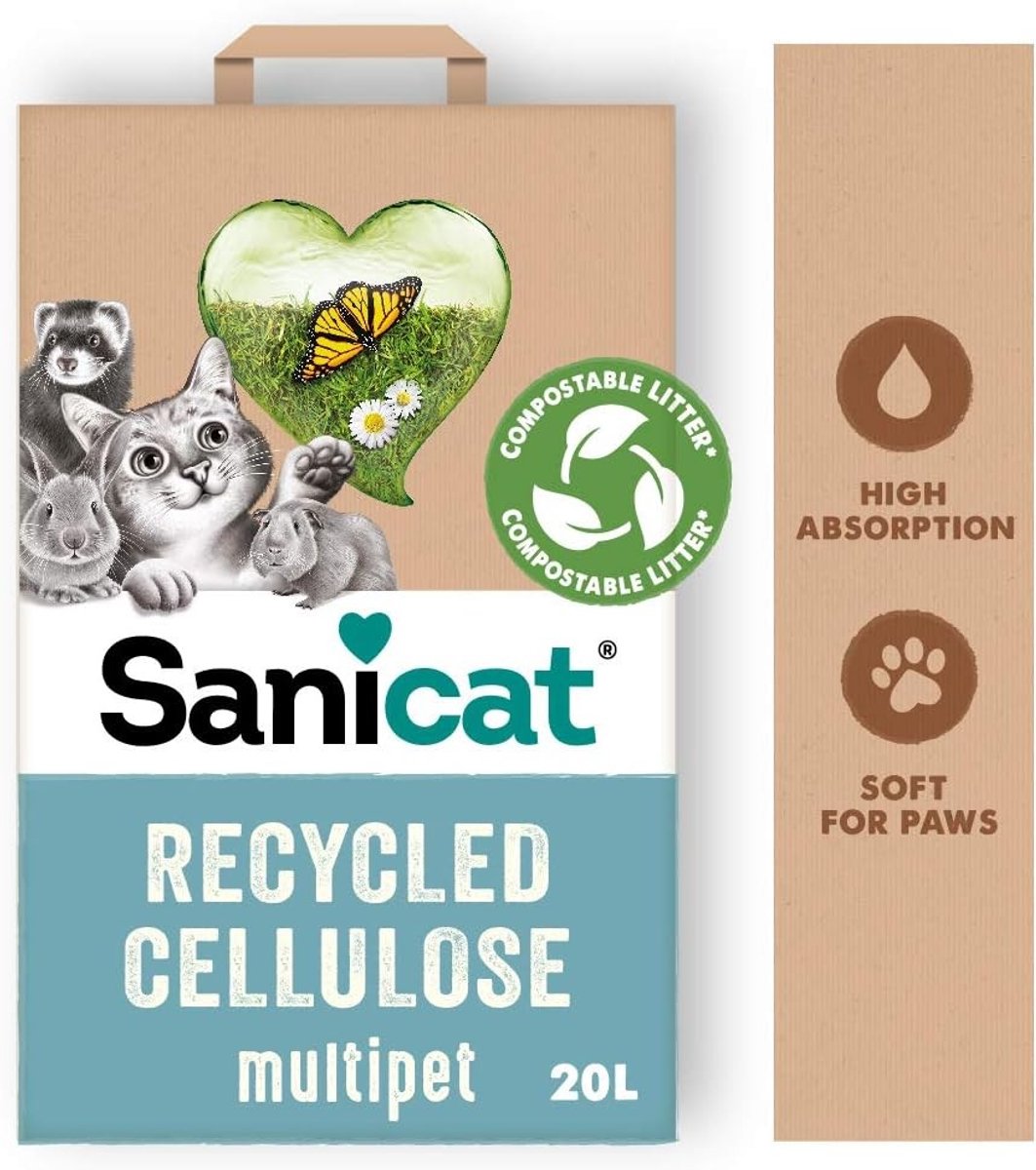 Kattensubstraat - Biologisch Afbreekbaar - Maximale Absorptie - Stofvrij - Voor Kleine Huisdieren
