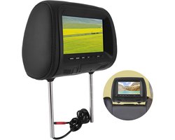 Hoofdsteun Monitor - Auto Entertainment - Reis Vermaak - HD Breedbeeld - 7 Inch Scherm - Zwart