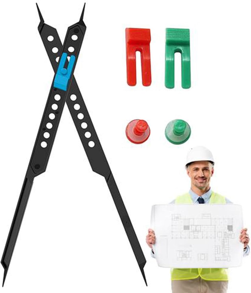 Proportionele Divider - Tekenhulp Schaalverdeler - Ontwerpen Tekenen - Overbrengen Afbeeldingen - 25.5 cm - Multicolor