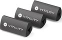 Drie zwarte penverdikkers met 'VITILITY' logo.