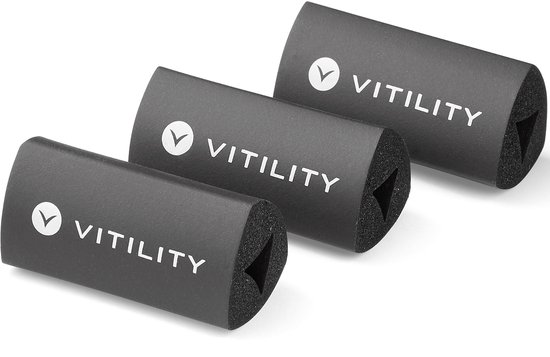 Drie zwarte penverdikkers met 'VITILITY' logo.