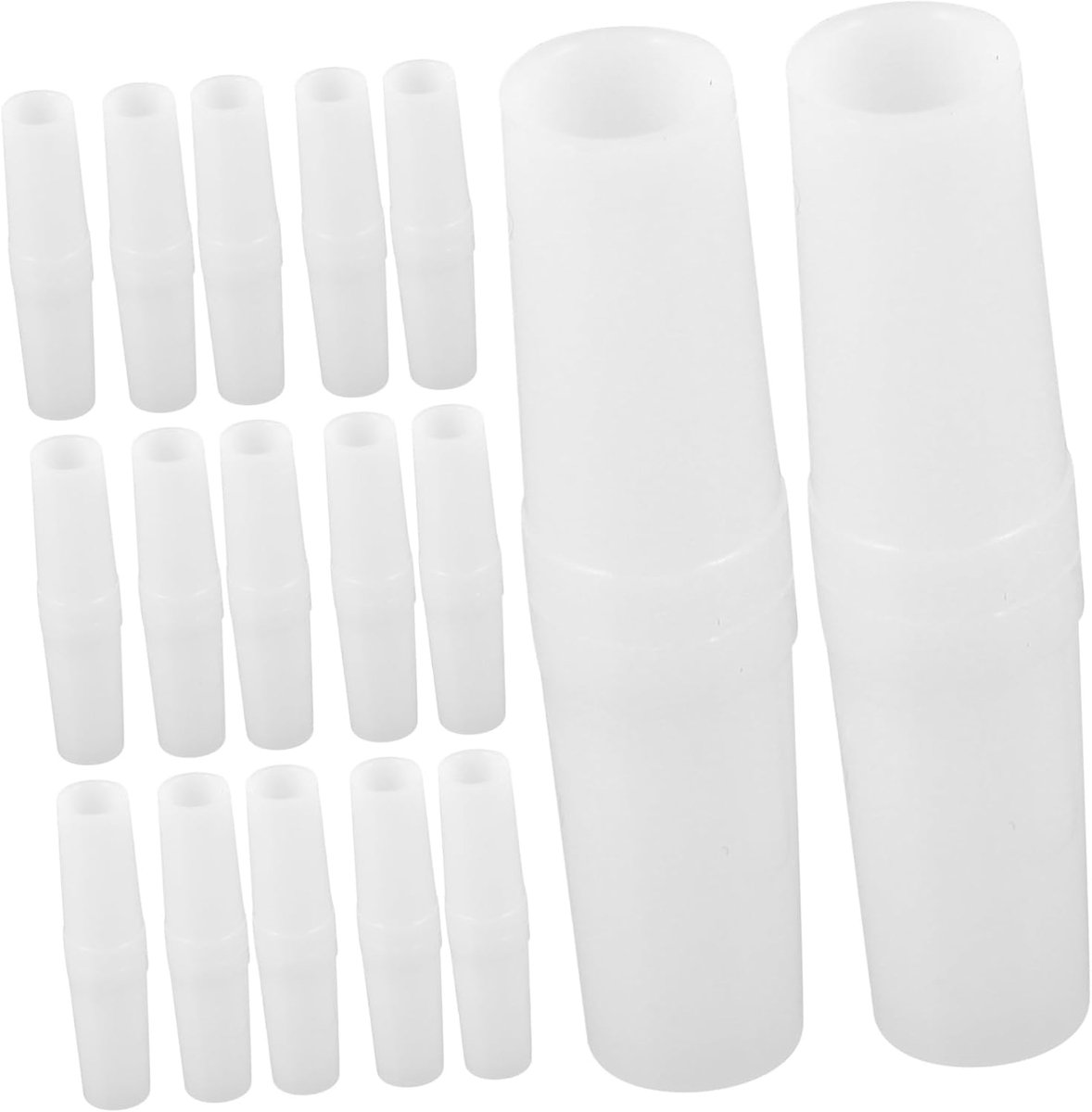 Rechte Glasvezel Connectoren - Paal Adapters - Frame Bevestiging - Stevige Constructie - 20 Stuks - Wit