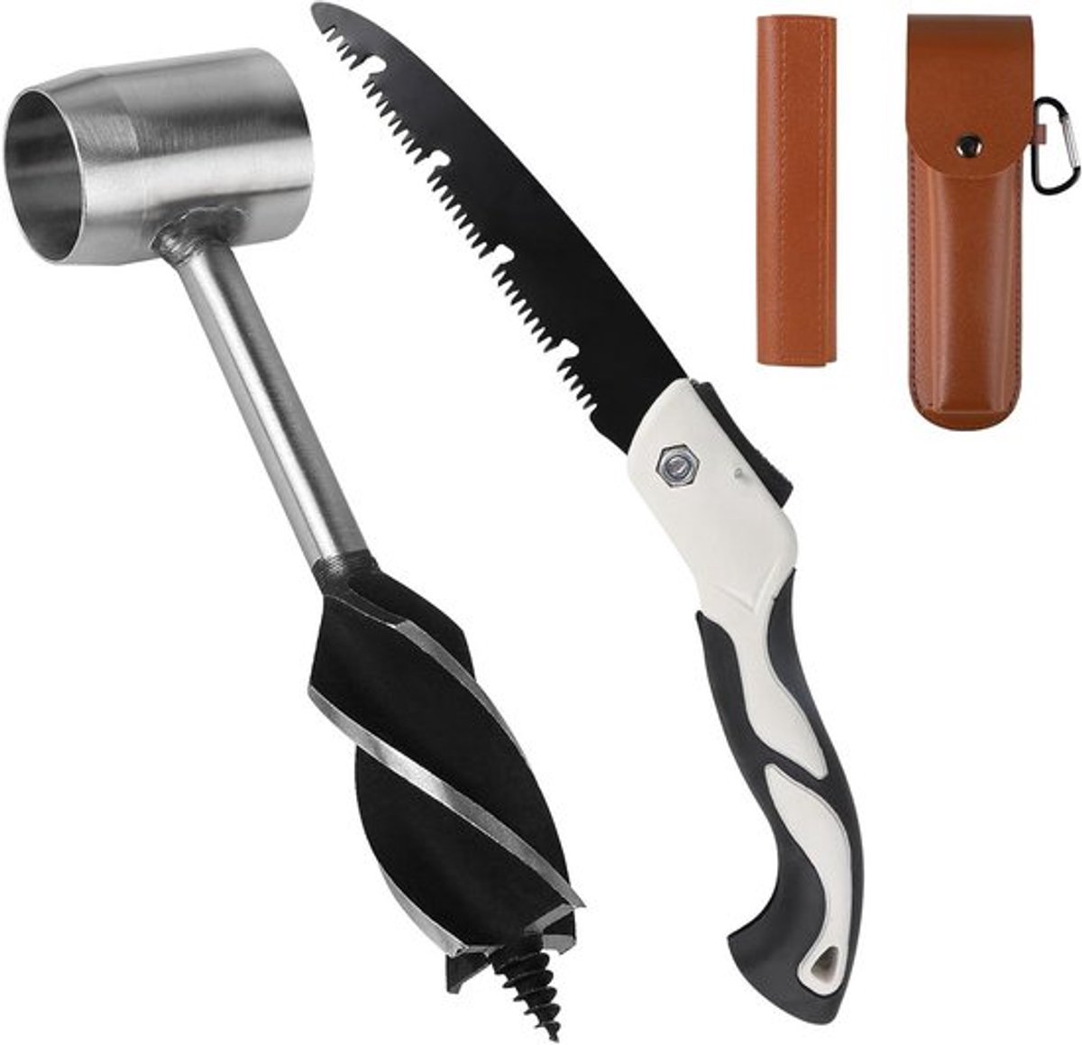 Allecto Plus - Handboor en Slangenboor Set voor Bushcraft en Camping - Diameter 25
