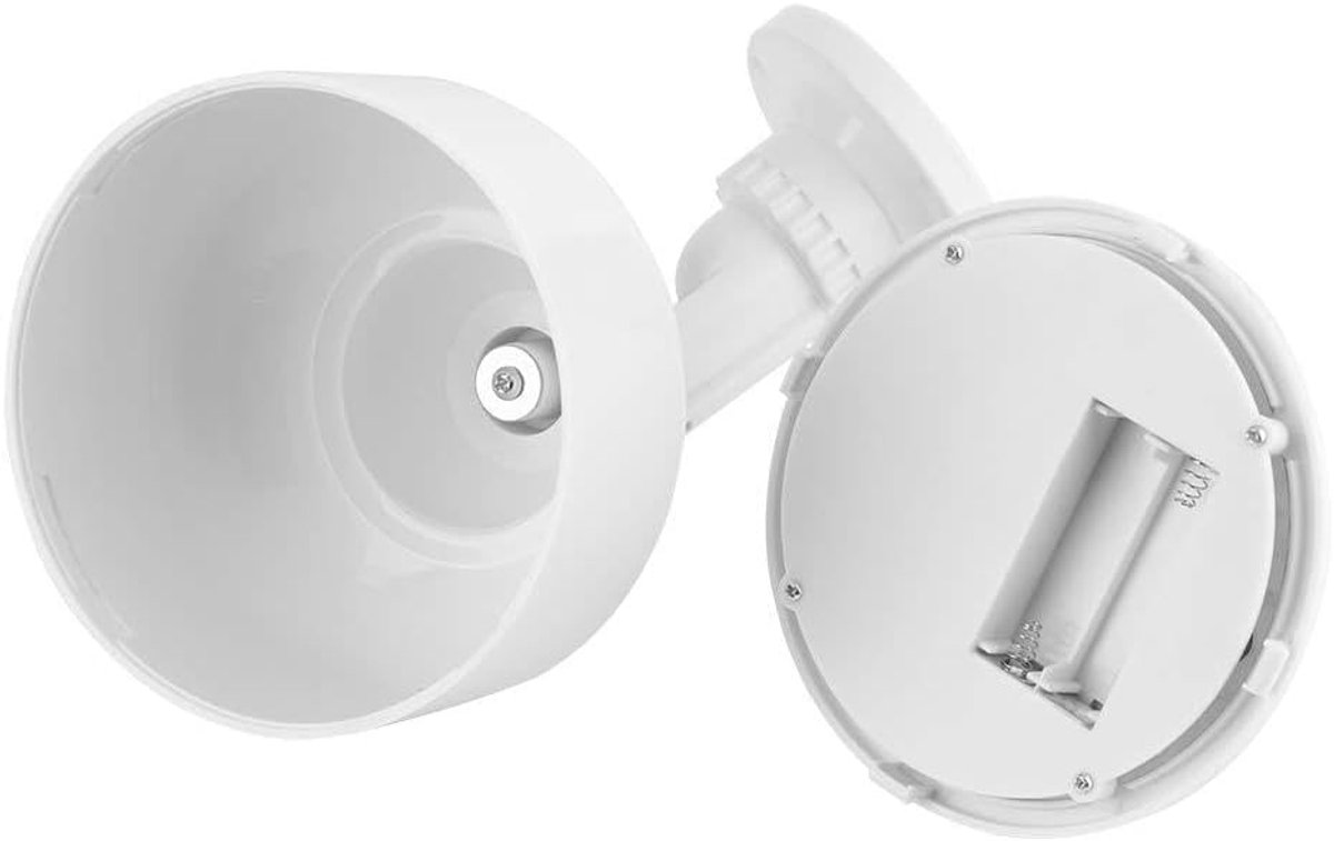 Dummy beveiligingscamera - Nep camera - Huis bescherming - Knipperend LED licht - 360° rotatie - Wit