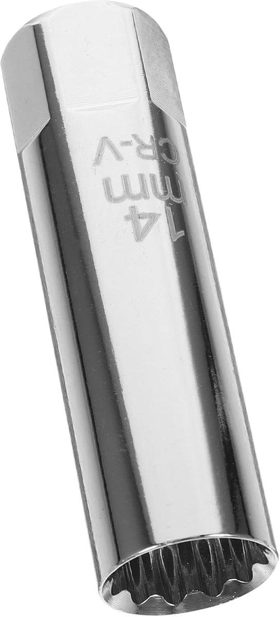 Bougiesleutel Magnetisch - Bougiedop 3/8 - Motoronderhoud - Vergemakkelijkt Verwijderen - 6.2 x 2 cm - Zilver